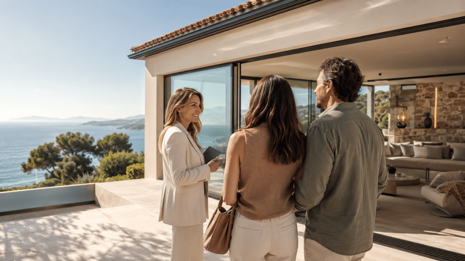 Visite confidentielle d’une villa de luxe vue mer dans le Var