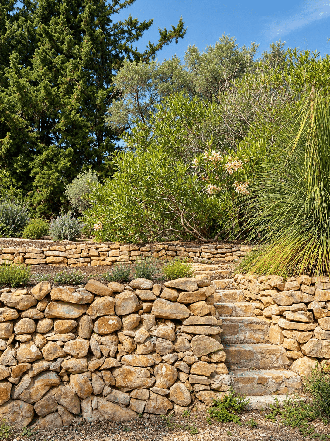 Villa d'architecte à vendre au Castellet : restanques en pierre sèche · Maison & Vous